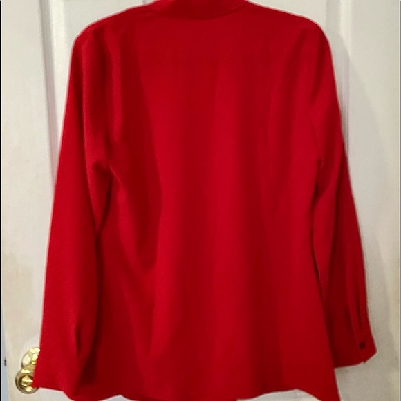 LIKE NEW! Deep Red Blouse by Donna Degan - Picture 4 of 4